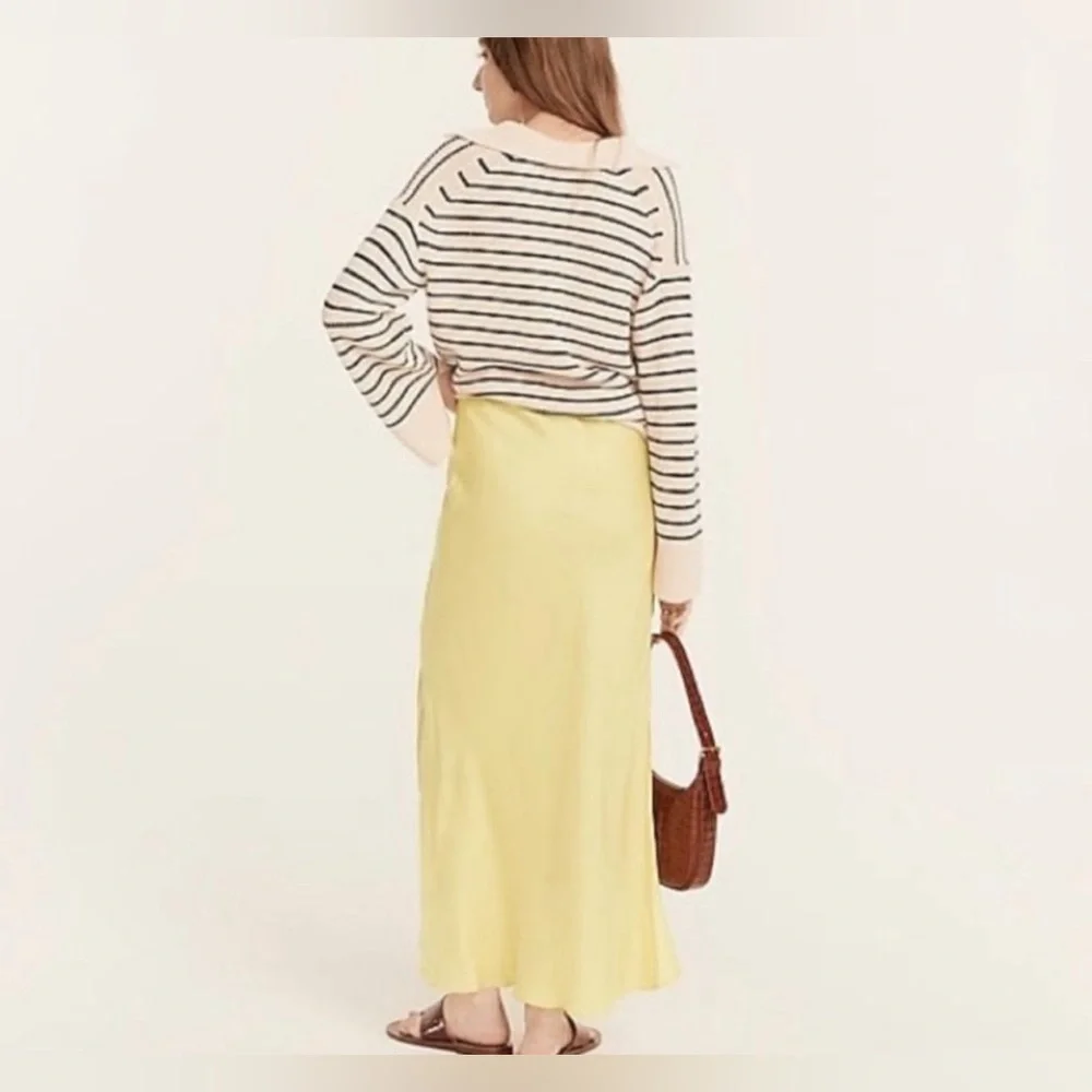New ~ J. Crew Cupro-blend Flared Slip Skirt Size M